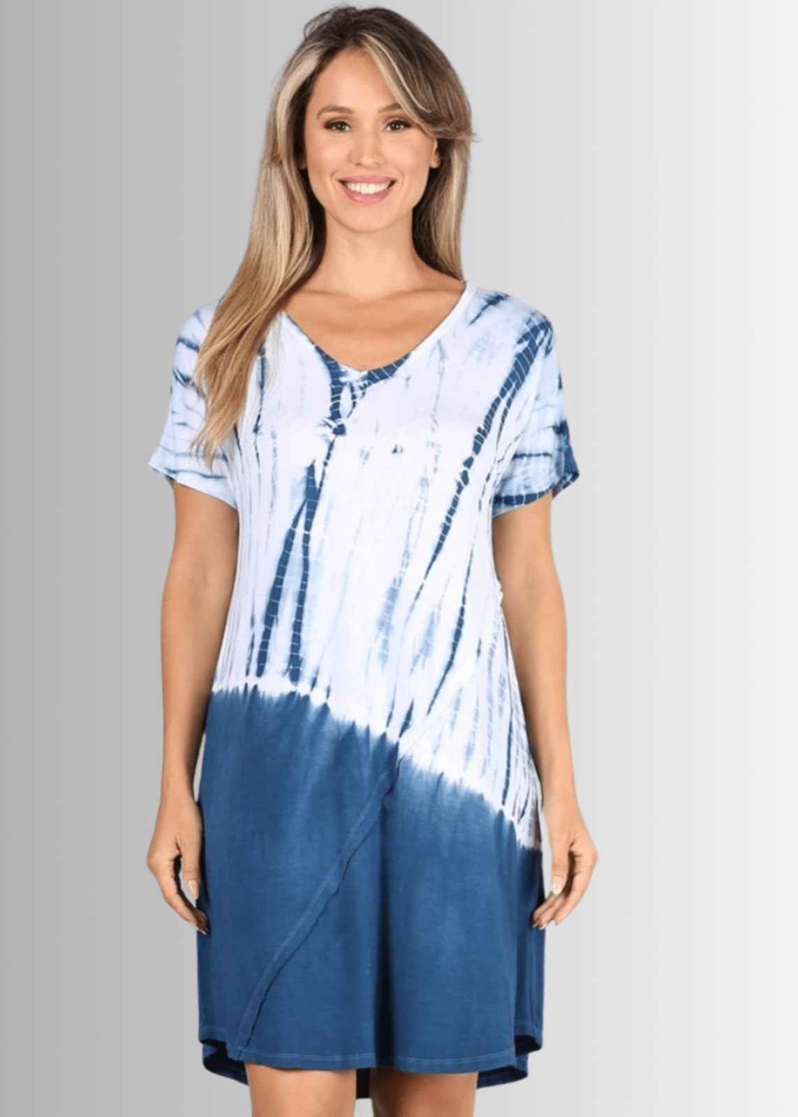 Casually Cool Tie Dye Dress in Blue