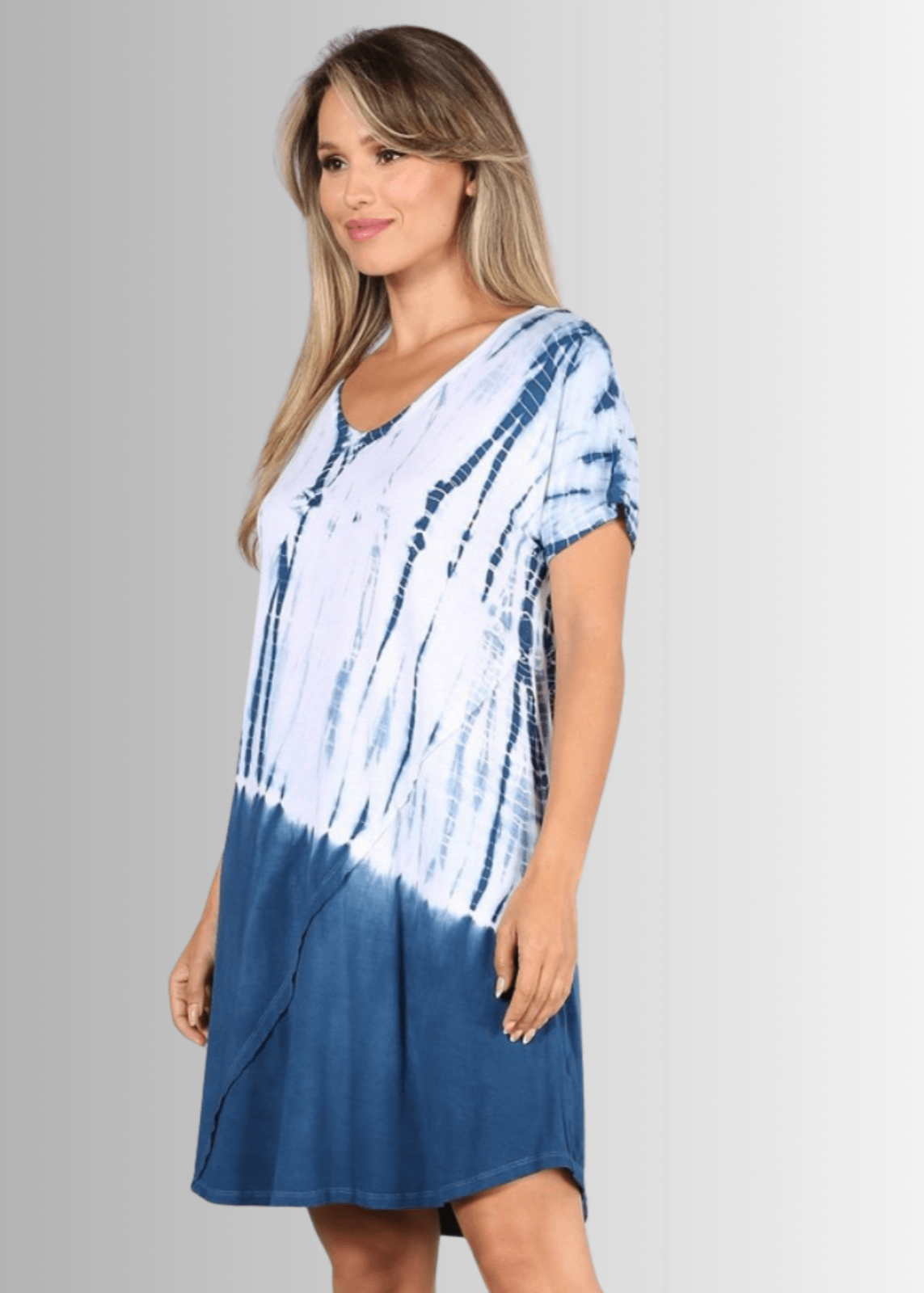 Casually Cool Tie Dye Dress in Blue