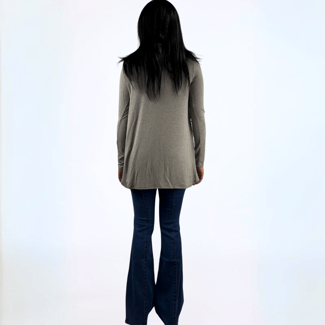 Cross Over Draped Cowl Neck Top Made in USA