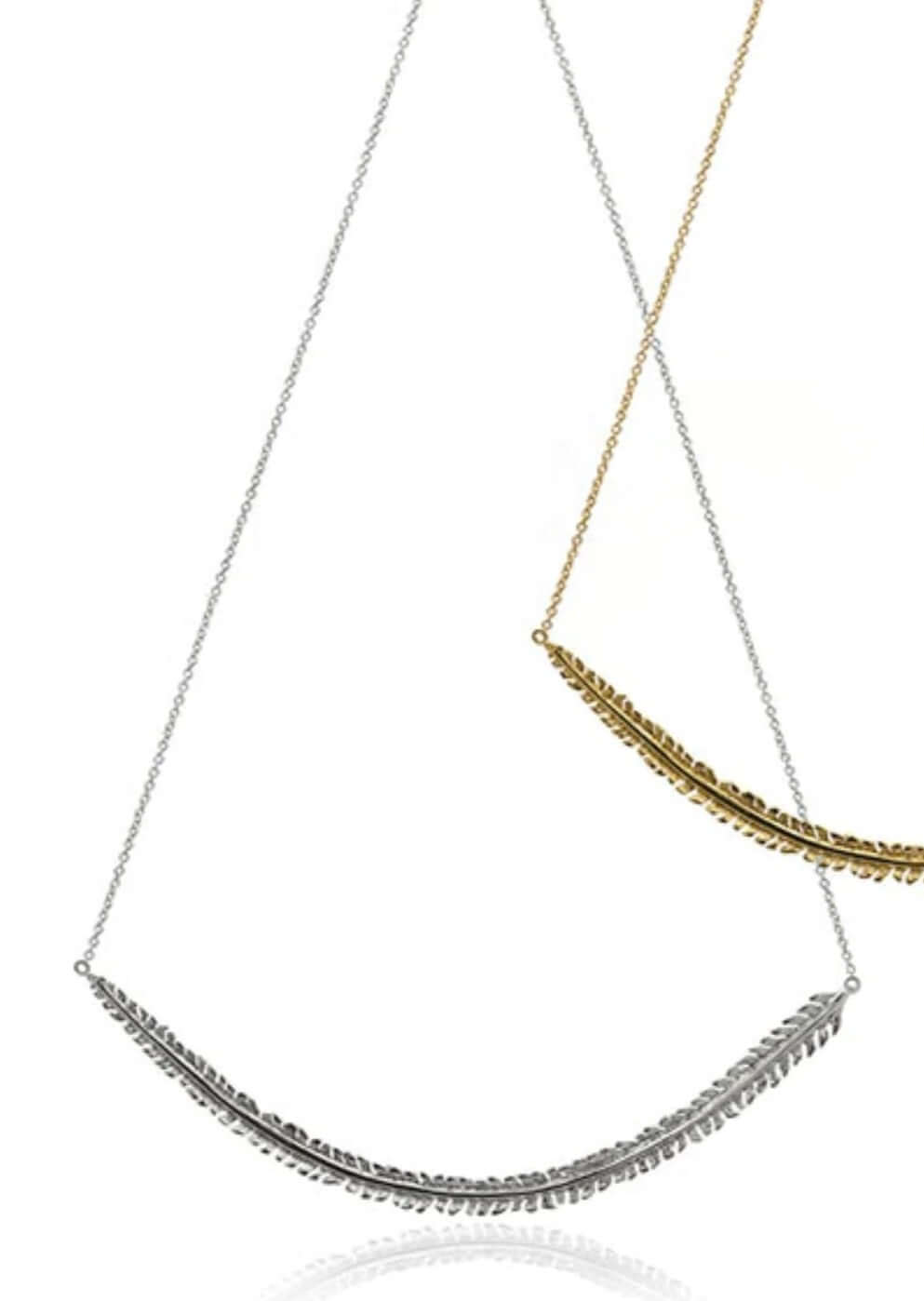 Flock Together Sterling Silver Feather Necklace Made in USA