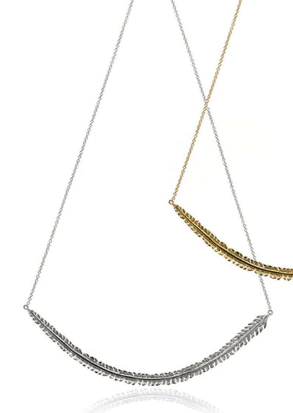 Flock Together Sterling Silver Feather Necklace Made in USA