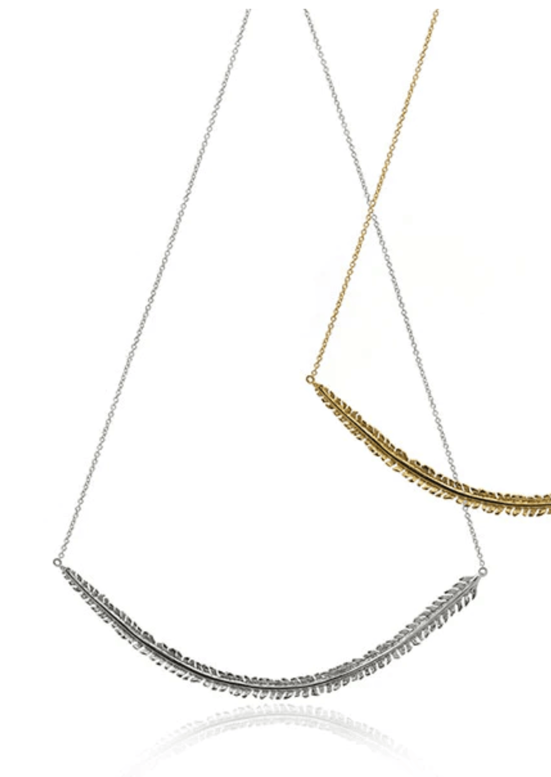 Flock Together Sterling Silver Feather Necklace Made in USA