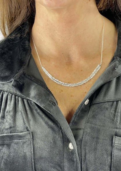 Flock Together Sterling Silver Feather Necklace Made in USA