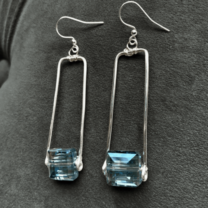 Artisan Crafted Crystal Pendant Earrings Handmade in USA