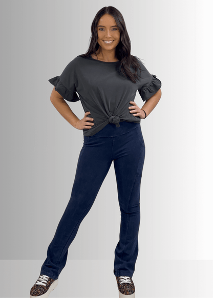 All Day Women's Ruffled Sleeve Loose Fit Tee