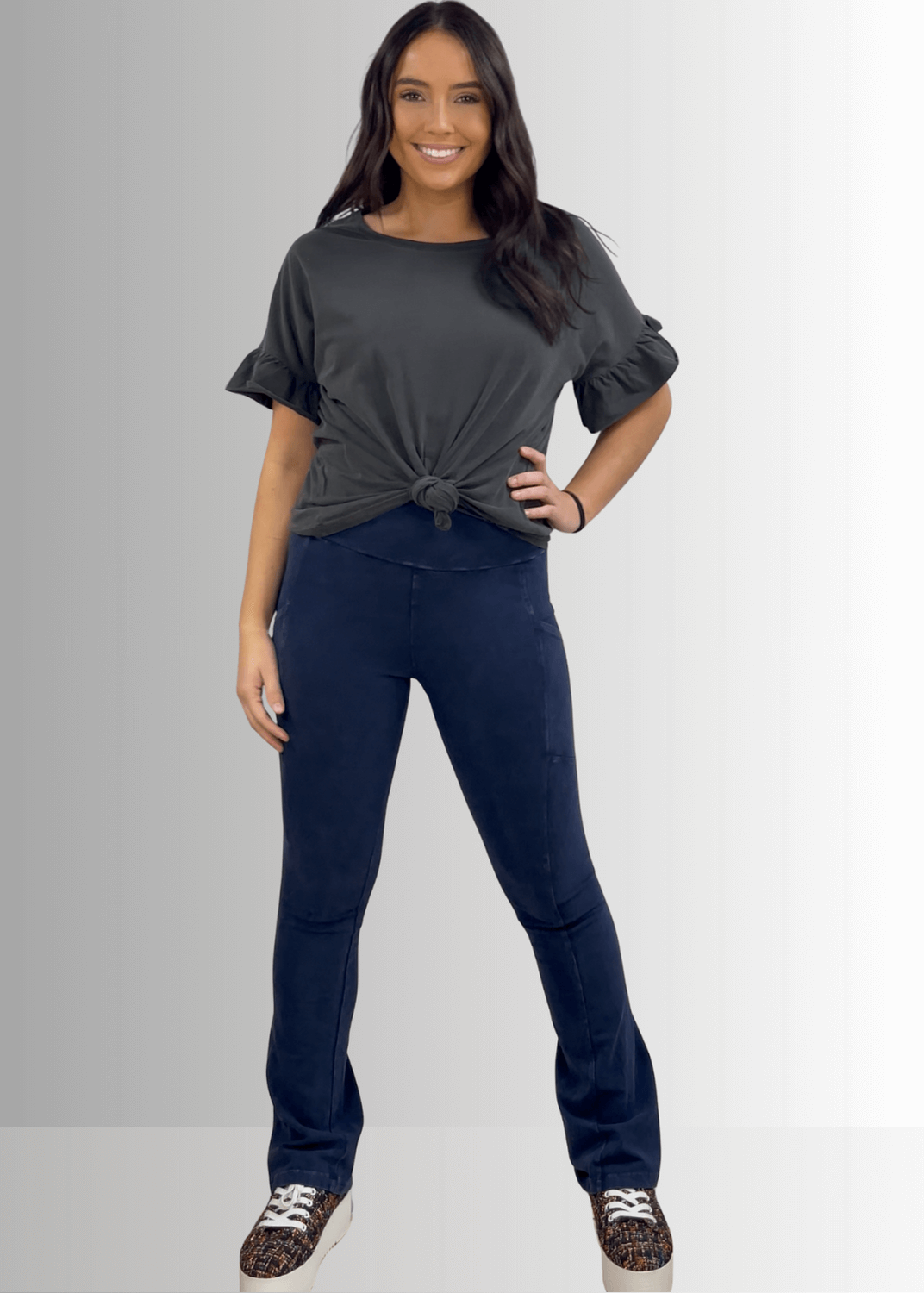 All Day Women's Ruffled Sleeve Loose Fit Tee