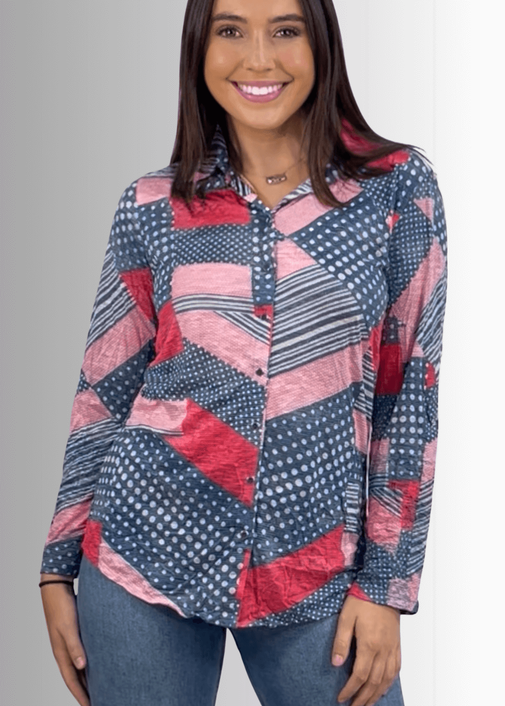 Patriotic Crushed Snap Down Designer Shirt Made in USA