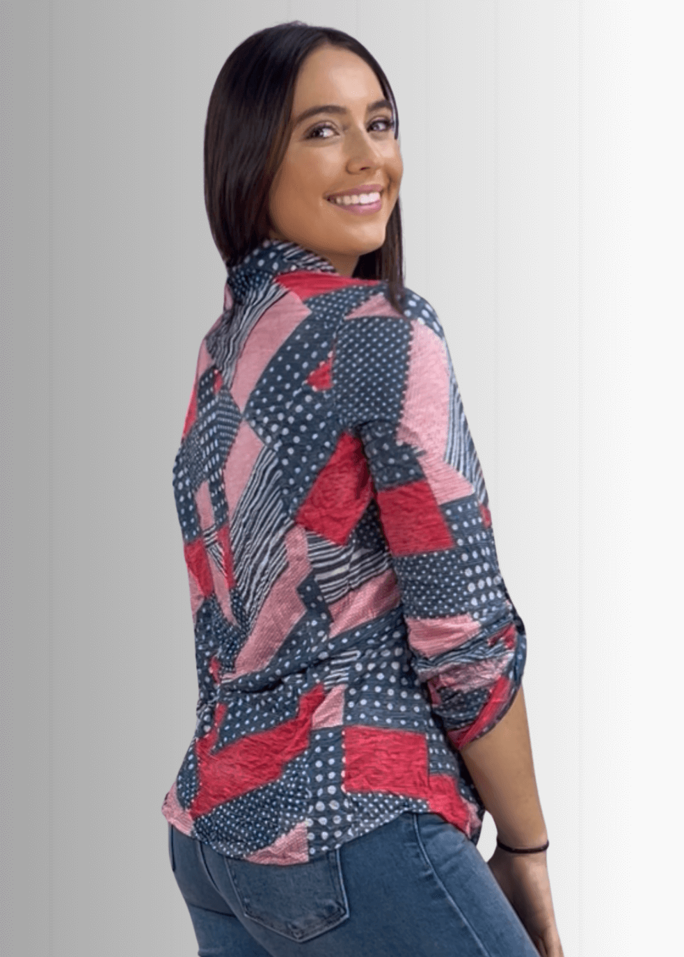 Patriotic Crushed Snap Down Designer Shirt Made in USA