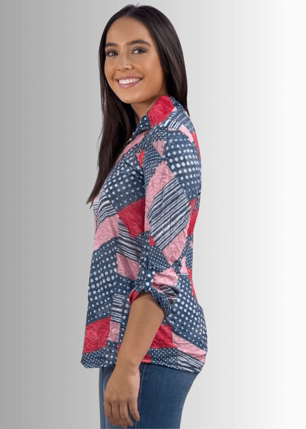 Patriotic Crushed Snap Down Designer Shirt Made in USA