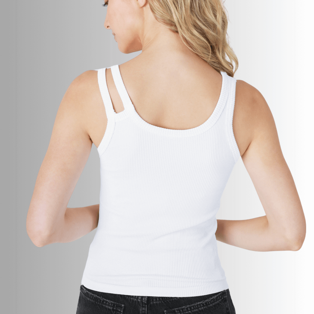 Nikibiki Double Strap Tank Top in White