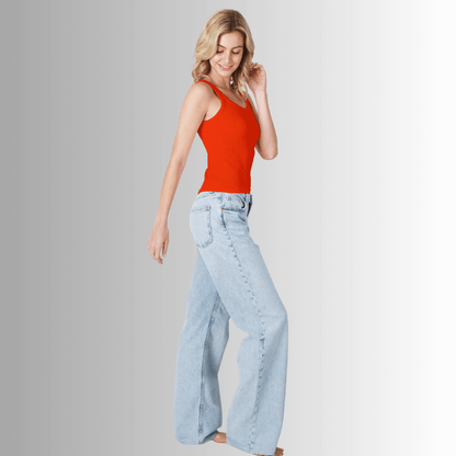 Nikibiki Double Strap Tank Top in Cherry Tomato