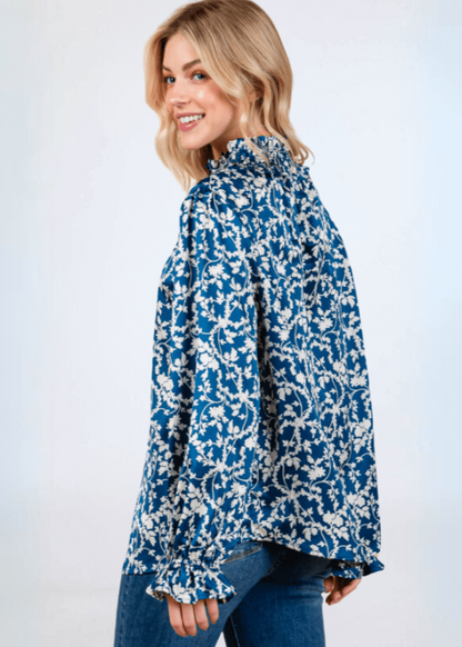 Hannah Top Smocked Neck Top