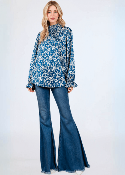 Hannah Top Smocked Neck Top