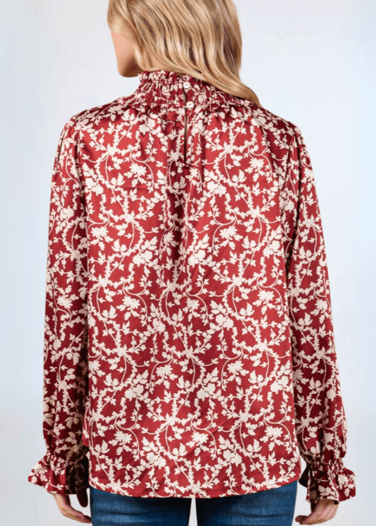 Hannah Top Smocked Neck Top