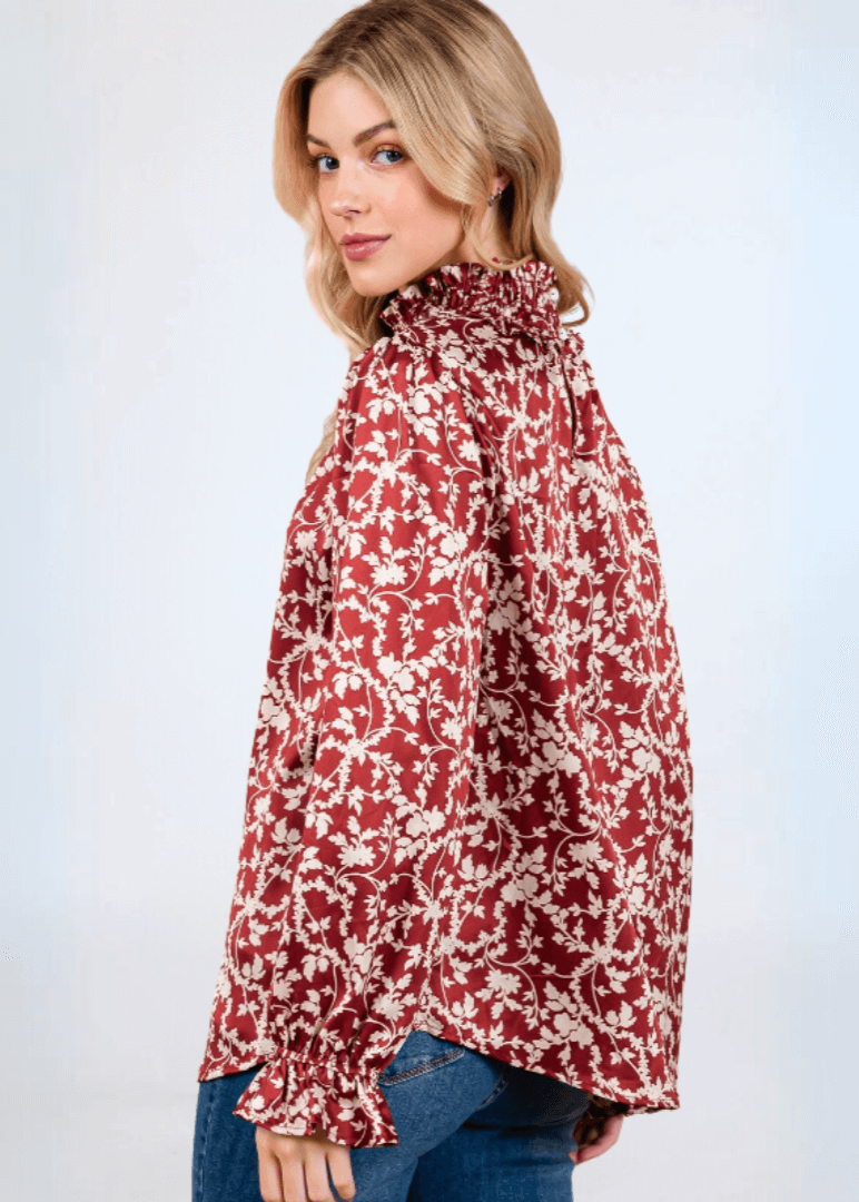 Hannah Top Smocked Neck Top