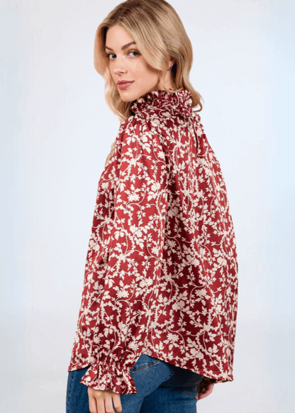 Hannah Top Smocked Neck Top