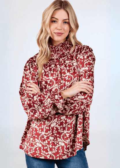 Hannah Top Smocked Neck Top