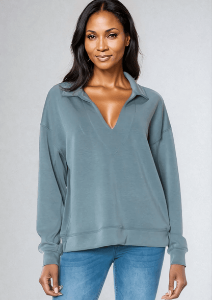 Elle Dreamy Soft V-Neck Pullover