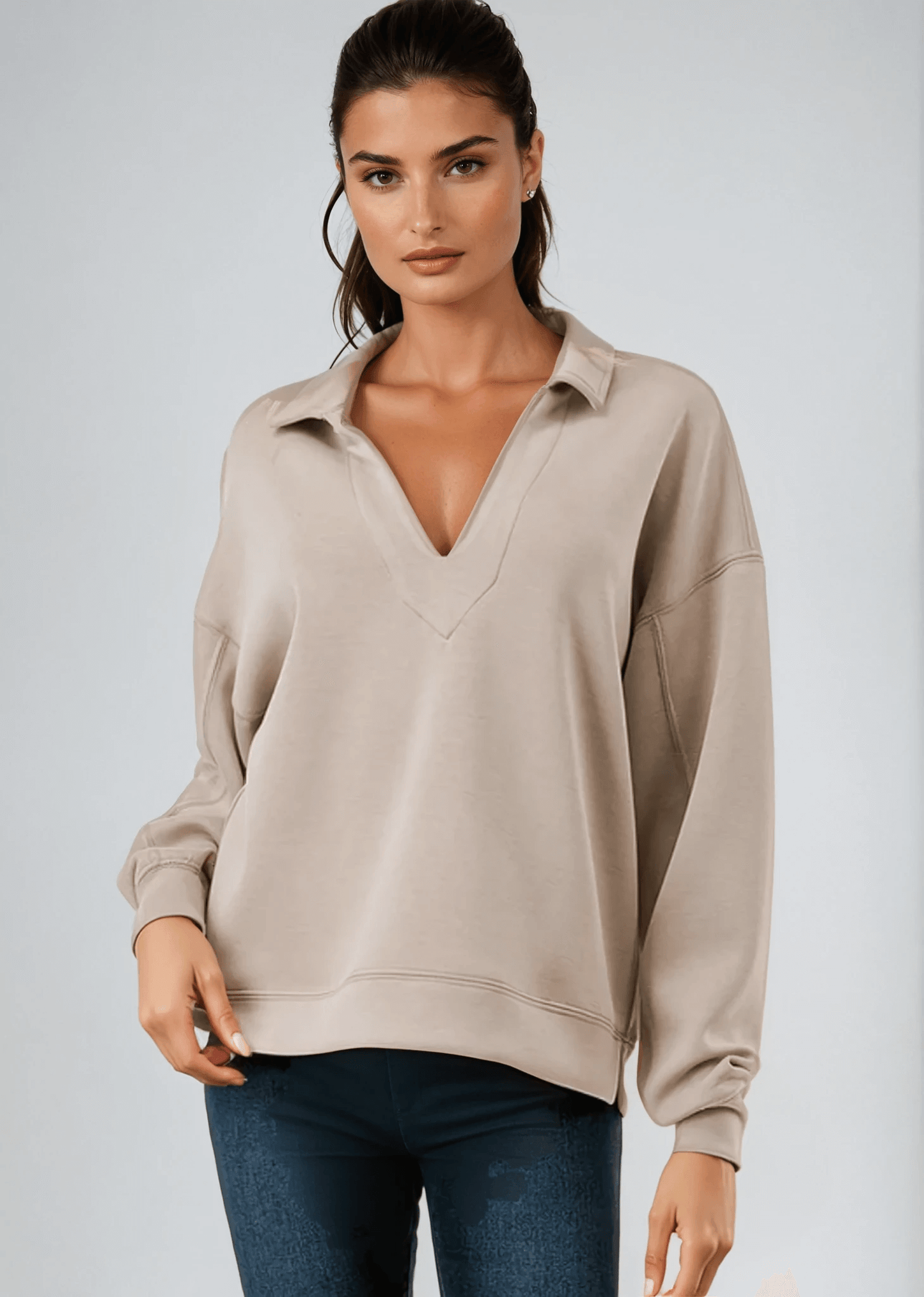 Elle Dreamy Soft V-Neck Pullover