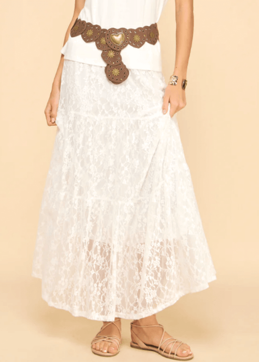 Emily Off White Lace Maxi Skirt