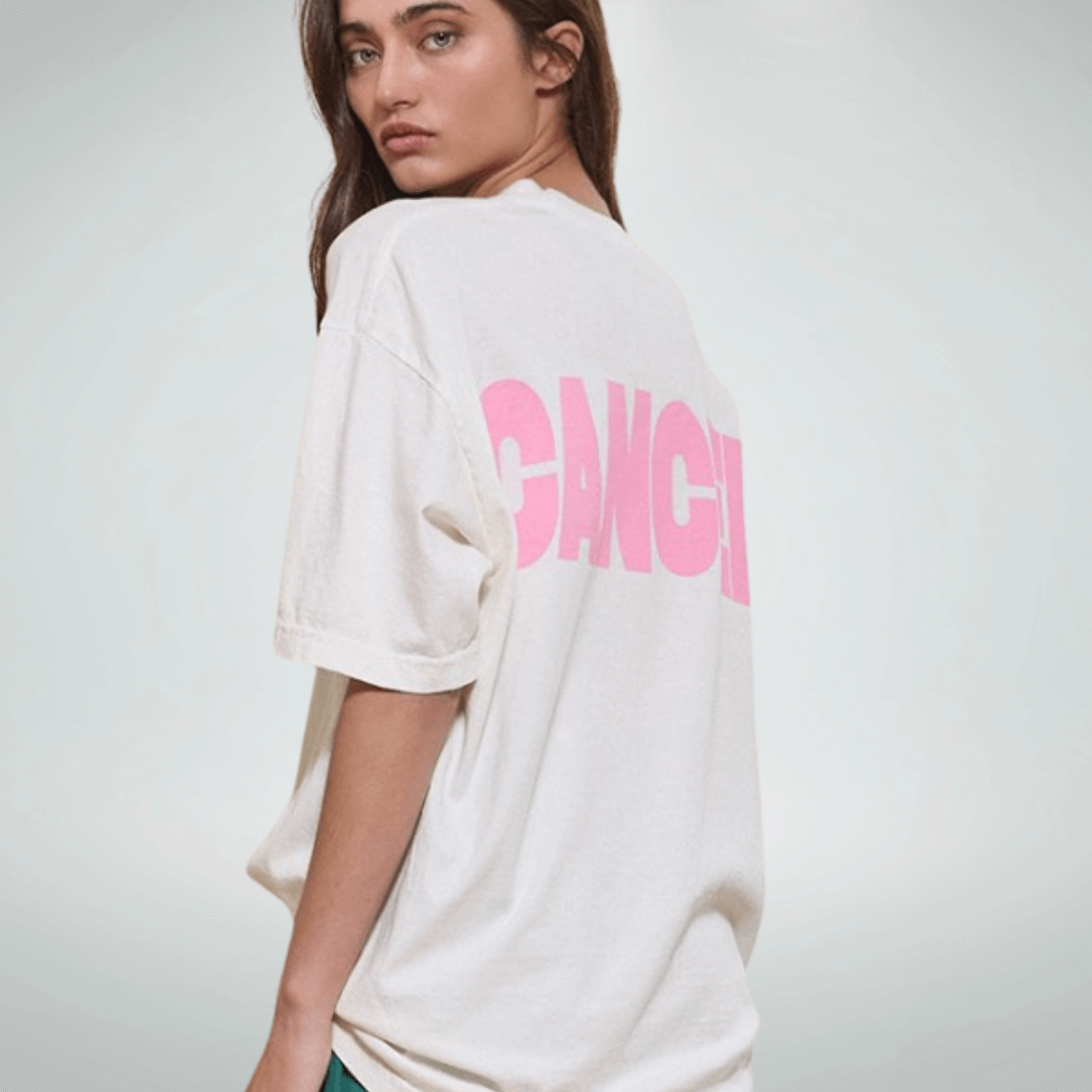 FCK CANCER Graphic Oversized Cotton T-Shirt Made in USA