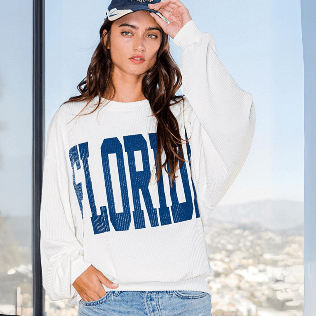 Graphic FLORIDA Oversized Sweatshirt Made in USA
