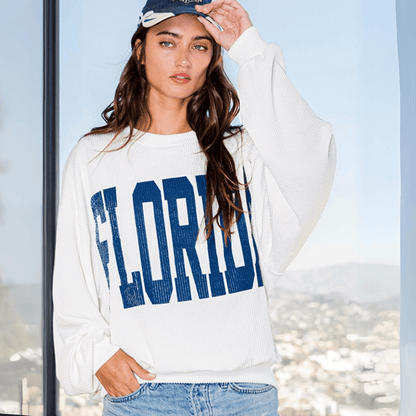 Graphic FLORIDA Oversized Sweatshirt Made in USA