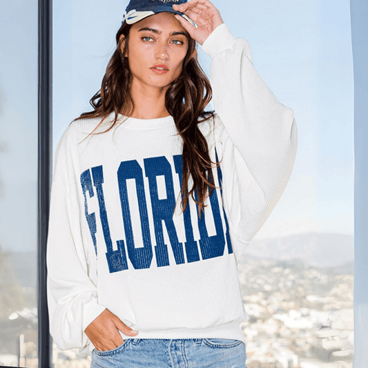 Graphic FLORIDA Oversized Sweatshirt Made in USA