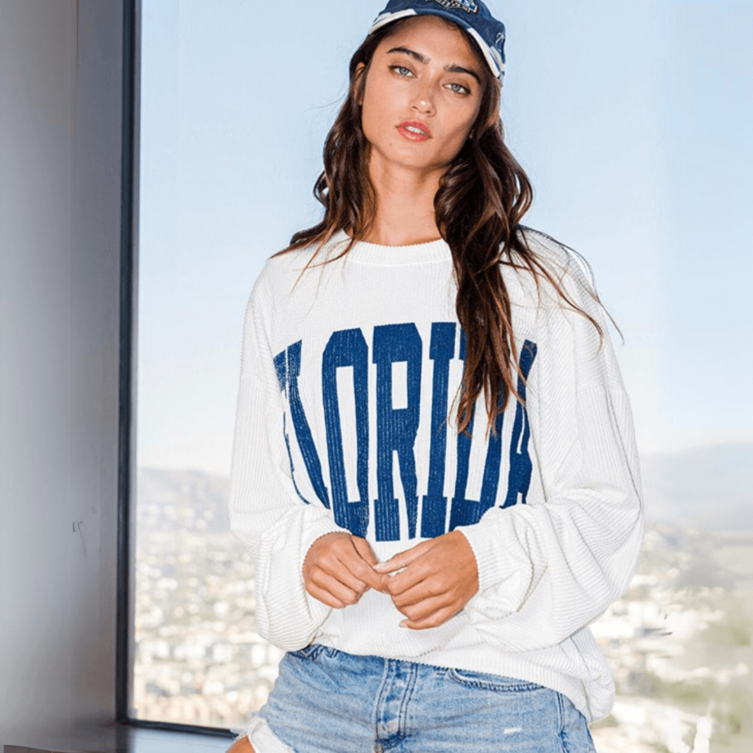 Graphic FLORIDA Oversized Sweatshirt Made in USA
