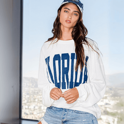 Graphic FLORIDA Oversized Sweatshirt Made in USA