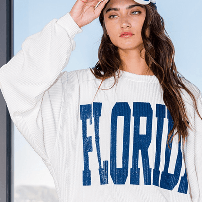 Graphic FLORIDA Oversized Sweatshirt Made in USA