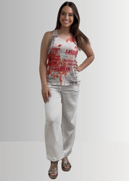 Fashion Printed Racer Back Tank