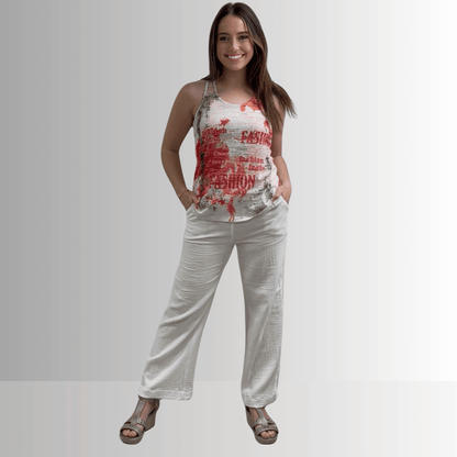 Fashion Printed Racer Back Tank