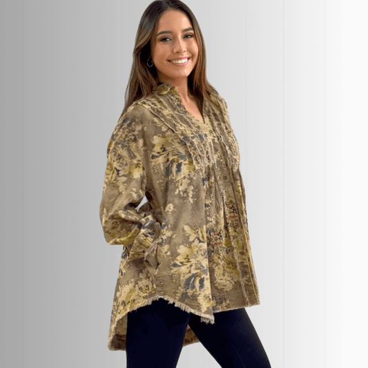 Jaded Gypsy Vintage Floral  Shacket