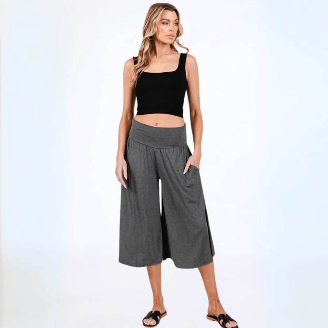 Wide Leg Gaucho Short Pants Made in USA