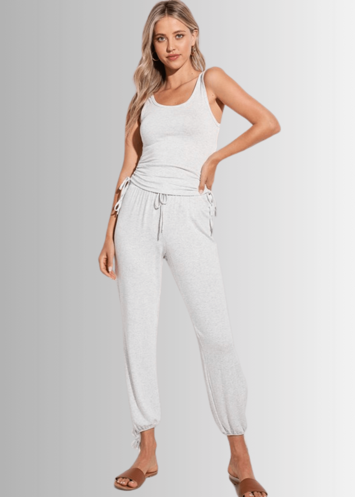 Tank and Jogger 2 Piece Set in Gray