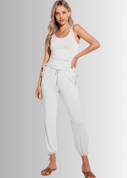 Tank and Jogger 2 Piece Set in Gray