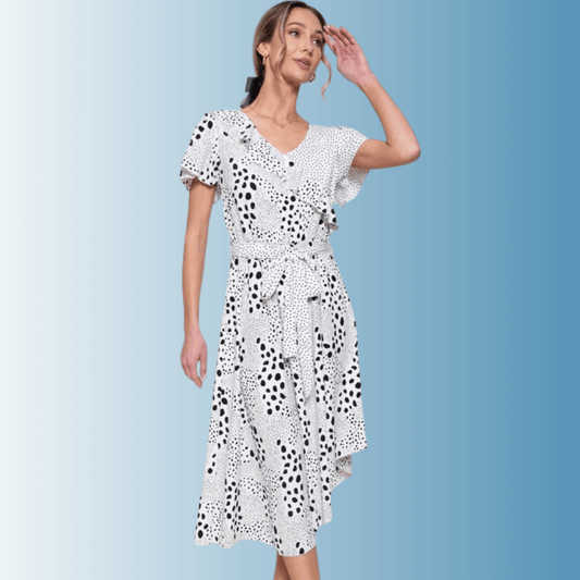 Feminine & Unique Polka Dot Dress Made in USA
