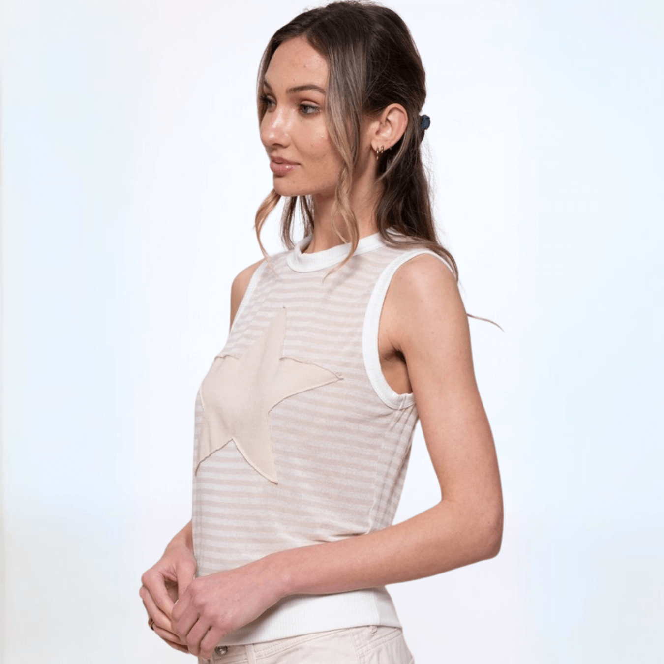 Applique Star Striped Tank Made in USA