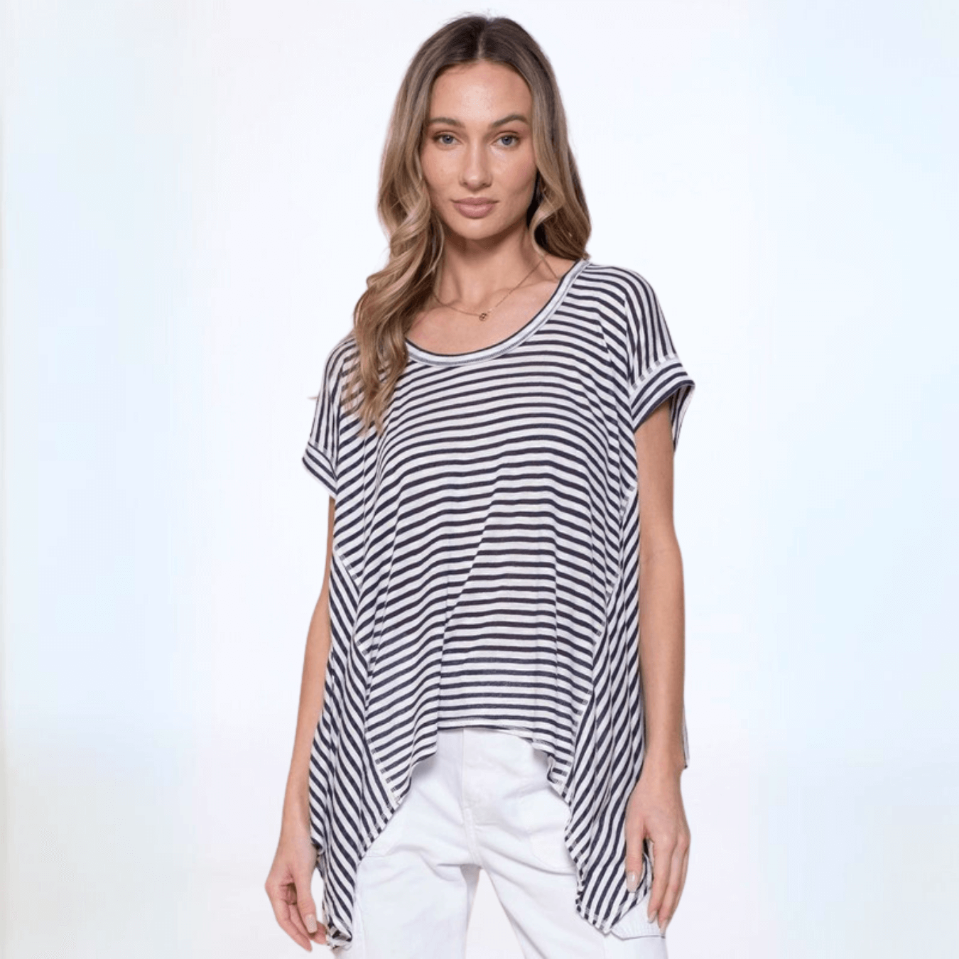 Handkerchief Hem Top Made in USA