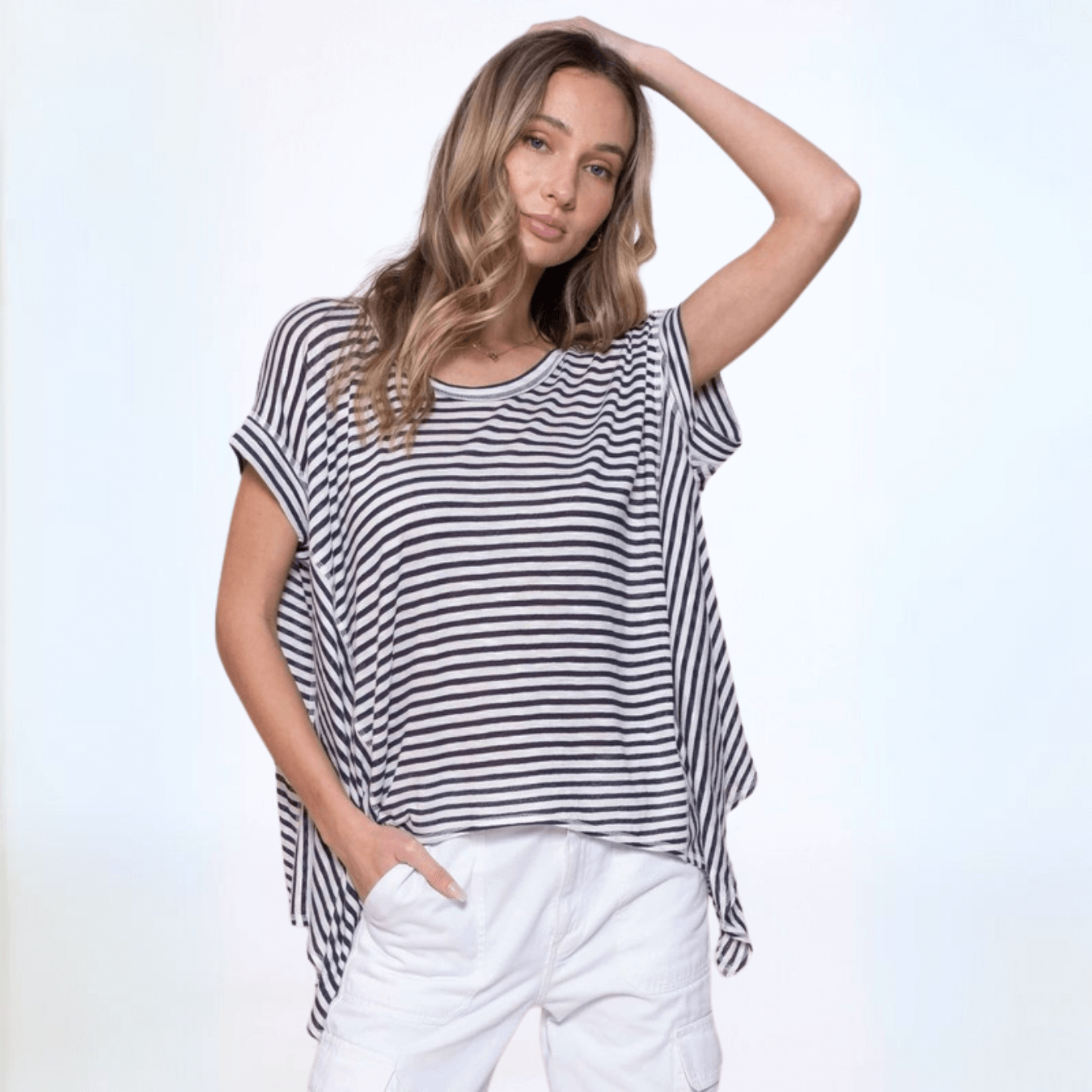 Handkerchief Hem Top Made in USA