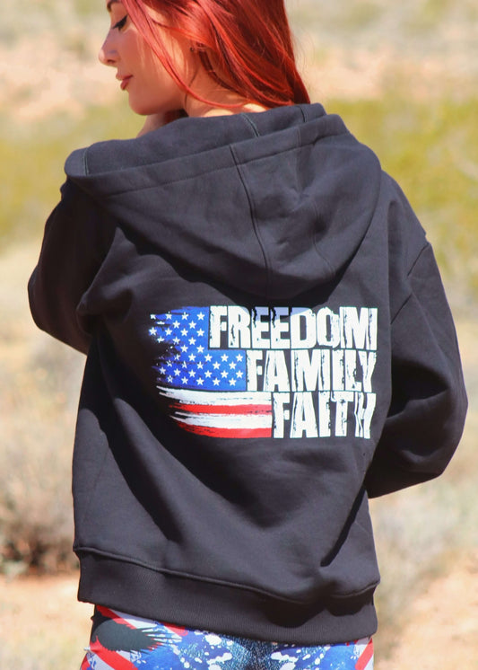 HIGHLAND FAITH FAMILY FREEDOM FULL ZIP SWEATSHIRT