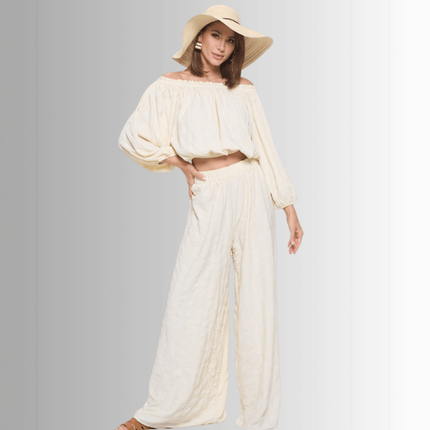 Hamptons Textured Palazzo Pants