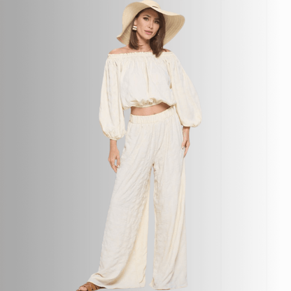 Hamptons Textured Palazzo Pants