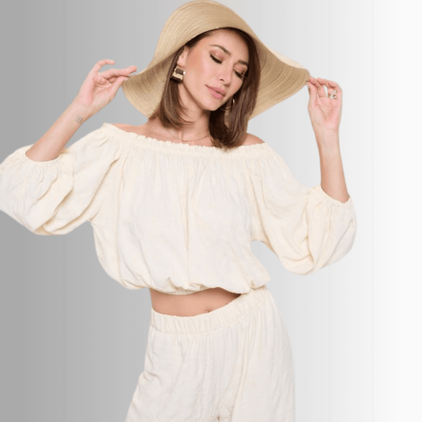 Hamptons Textured Cropped Top