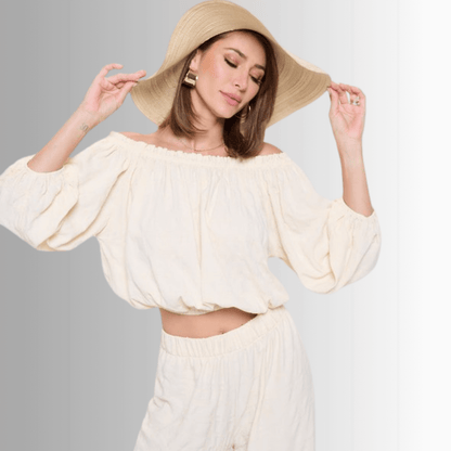 Hamptons Textured Cropped Top