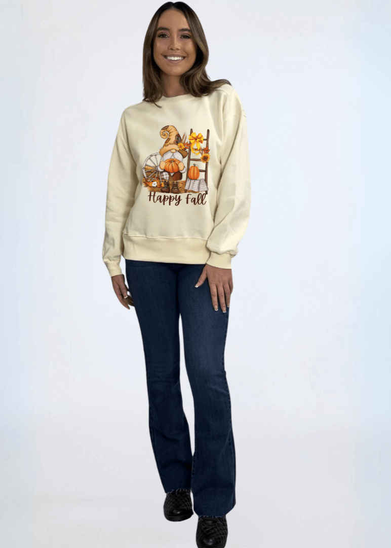 Happy Fall Graphic Gnome Sweatshirt