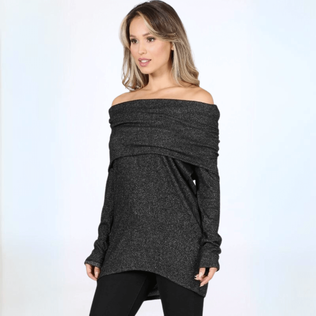 Versatile Cowl Neck Sweater Made in USA