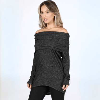 Versatile Cowl Neck Sweater Made in USA