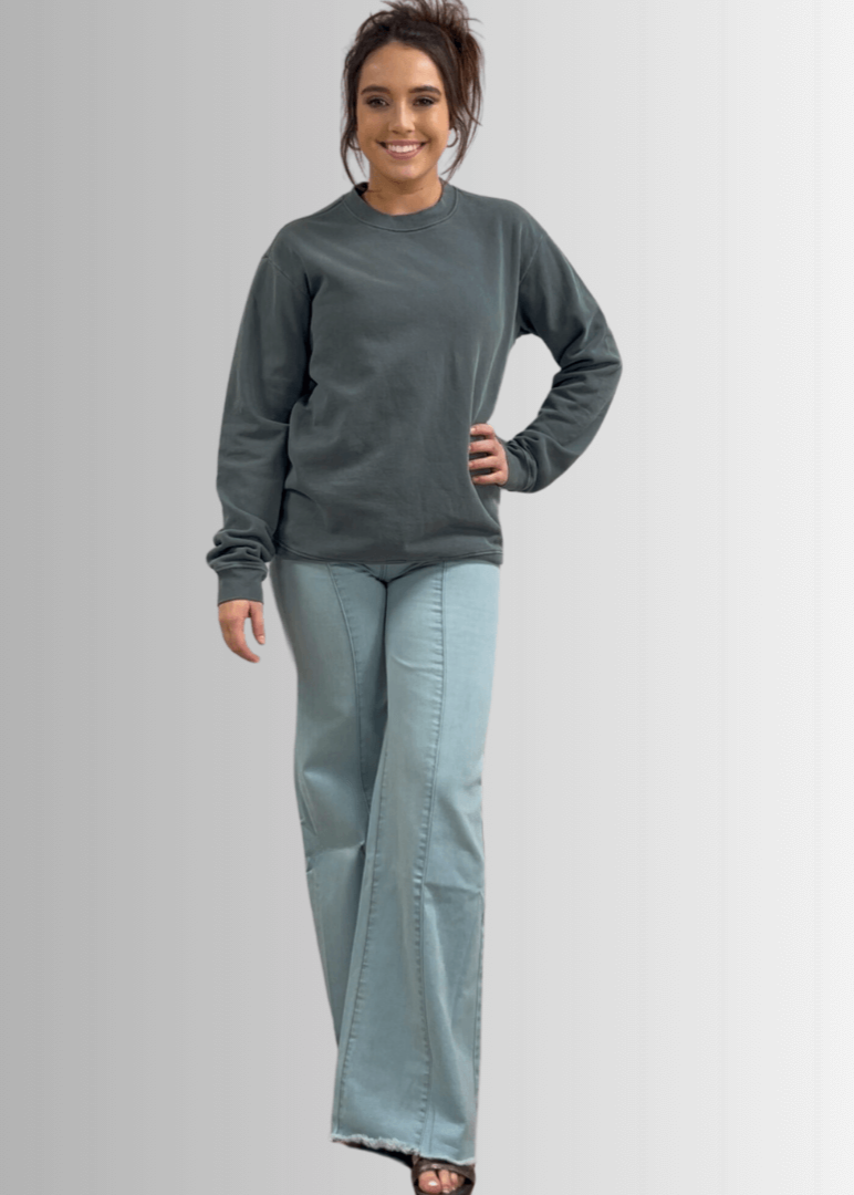 Brynlee Heavyweight Crew Neck Fleece Sweatshirt